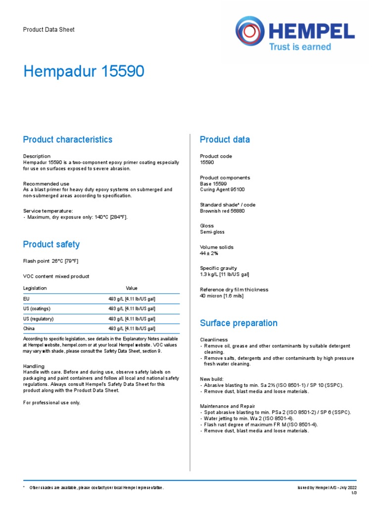 APCS20B Hempel PDF Paint Specification (Technical Standard)