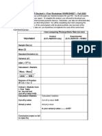 BIOA01 Statistical Worksheet - F2022
