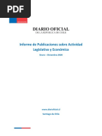 Diario Oficial, (2020). “Informe de Publicaciones sobre Actividad Legislativa y Económica