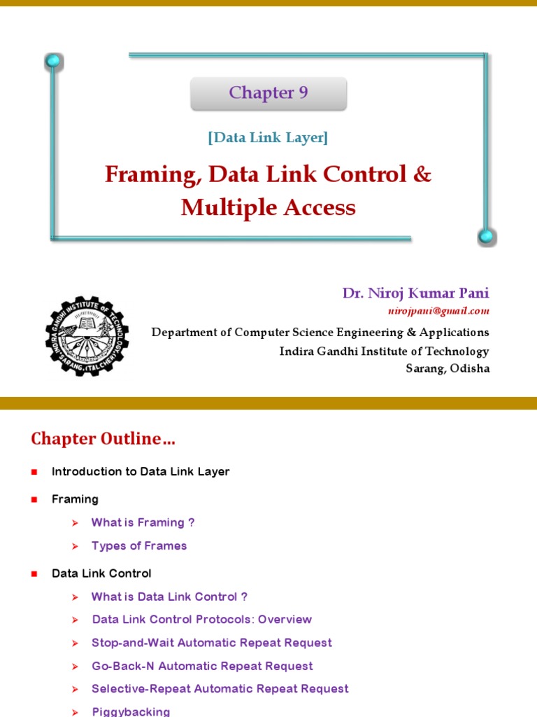 Chapter 09 - Framing, Data Link Control & Multiple Access | PDF ...