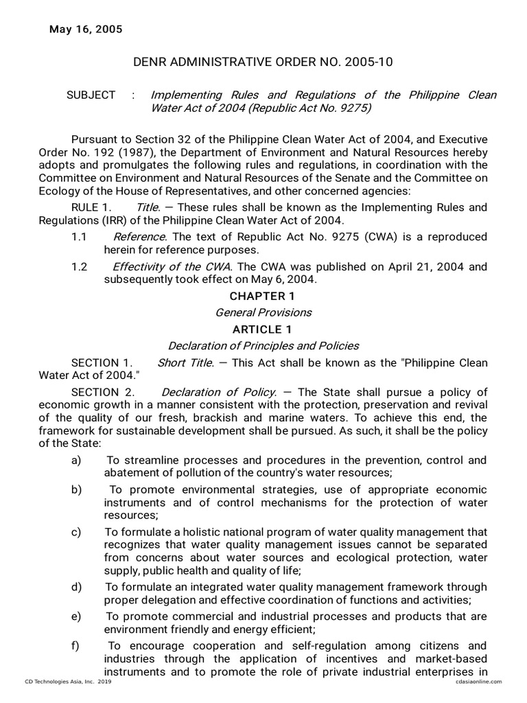 802452005Implementing Rules and Regulations of The PDF Water