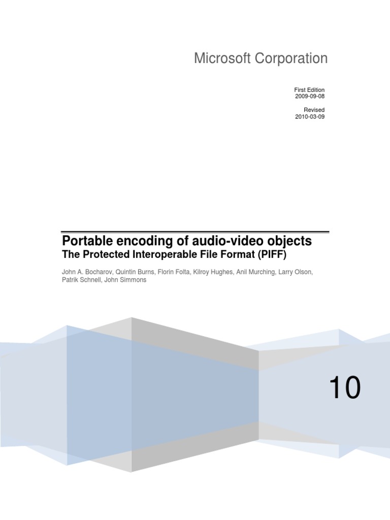 Protected Interoperable File Format (PIFF) 1.1 | PDF | Information Age ...