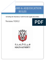 Claims Adjudication Rules V2012