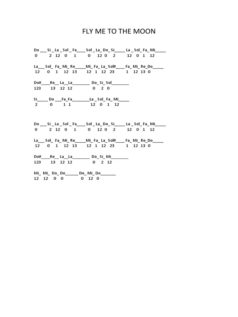 Fly Me To The Moon | PDF