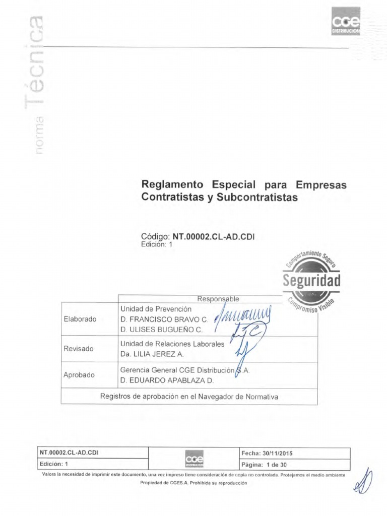 Reglamento CGED | PDF