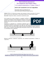 Equilibrium Simmetric and Asymmetric Laws in Composition