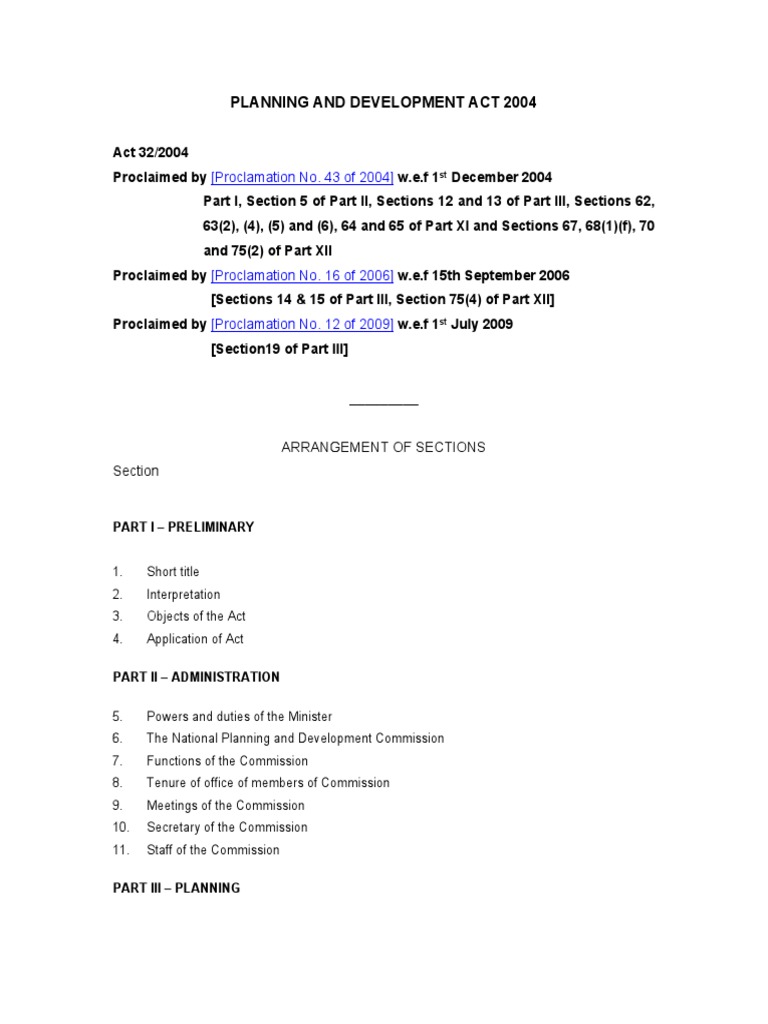 The Planning and Development Act 2004 PDF Sustainability Committee