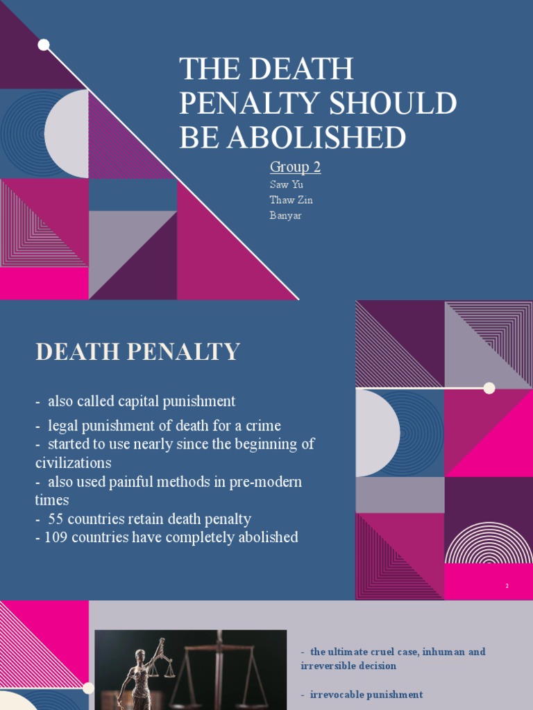 The death penalty should be abolished pdf capital punishment