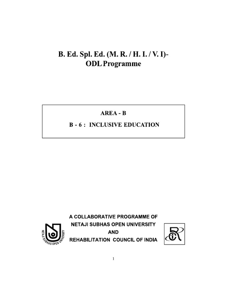 Inclusive Education Pdf