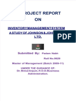 Fdocuments - in Inventory Management in Johnson Johnson