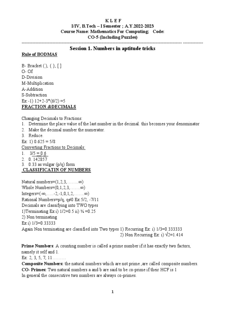 CO 5 SKILL MATERIAL 22 23maths | PDF | Percentage | Speed