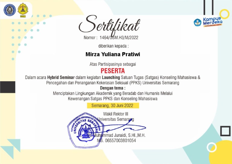 E Sertifikat | PDF