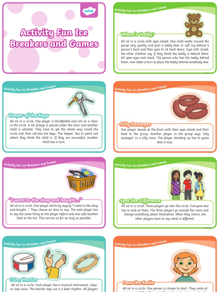 Ice Breaker Game Cards | PDF