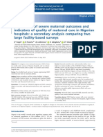 Burden of SMO and Indicators of Quality of Care