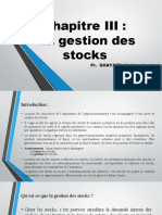 CHAPITRE III LA GESTION DES STOCKS