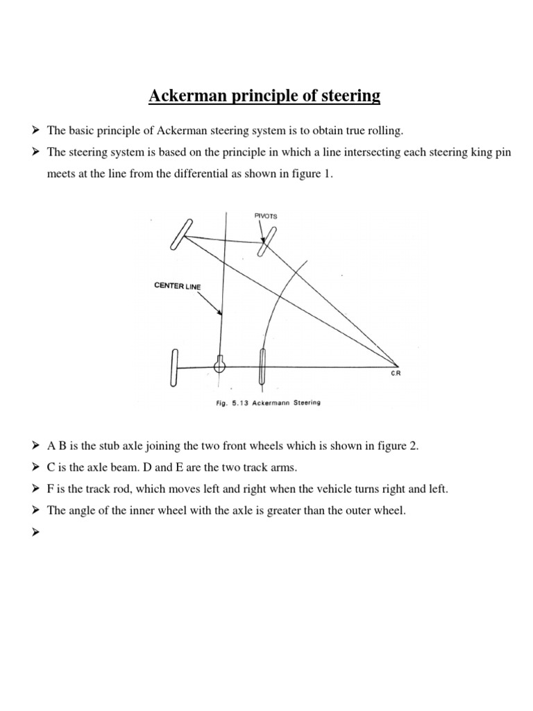 Ackerman Principle of Steering PDF