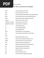 PAEC and Other Abbriviations