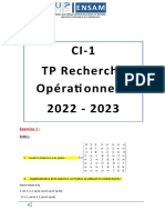 CI-1 TP Recherche Opérationnelle 2022 - 2023: Exercice 1