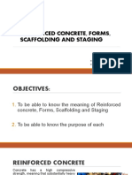Reinforced Concrete Forms Scaffolding and Staging
