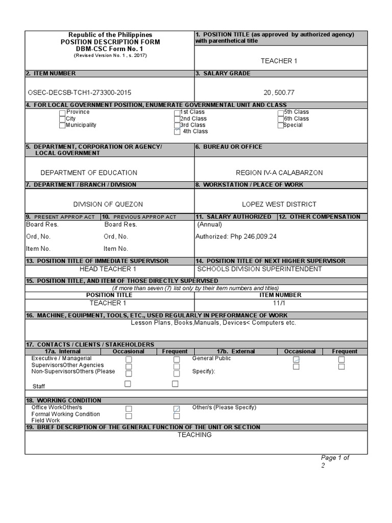 Position Description Ni Lyra PDF