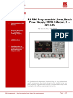 RS PRO Programmable Linear, Bench Power Supply, 220W, 3 Output, 0 32V 3.2A