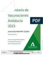 Instruccion DGSPyOF-12-2022 Calendario Vacunaciones Andalucia 2023 Cambios Resaltados