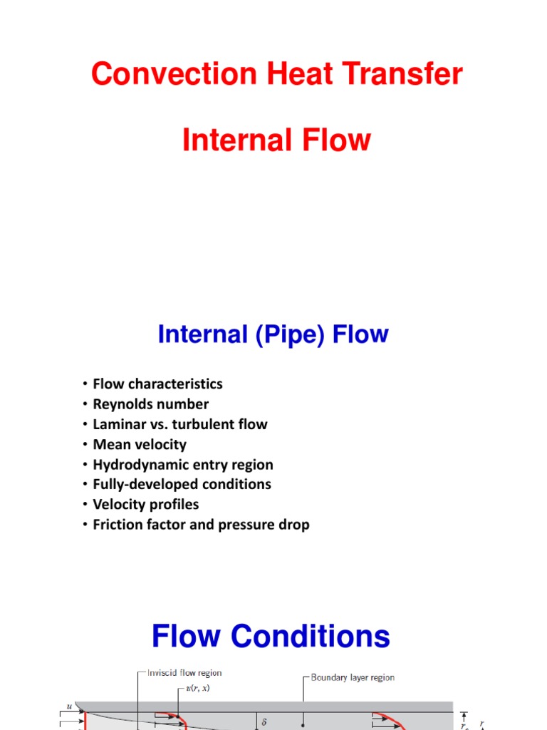 Internal Flow Convection Heat Transfer | PDF | Fluid Dynamics ...