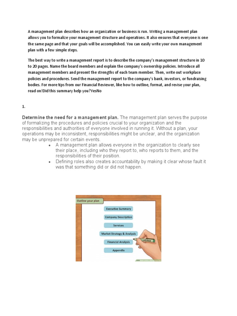 How to Write a Management Plan in 40 Steps | PDF | Stocks | Ownership