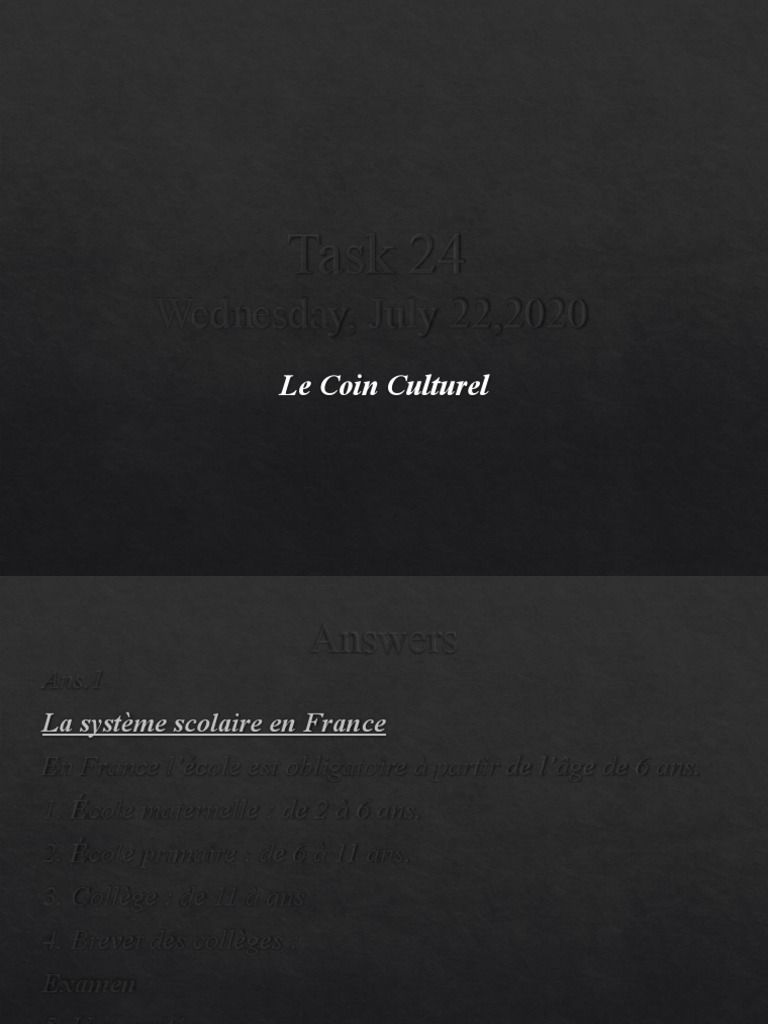 French Class 6 Task 24 Pdf