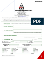 Application Form For A Filming Licence