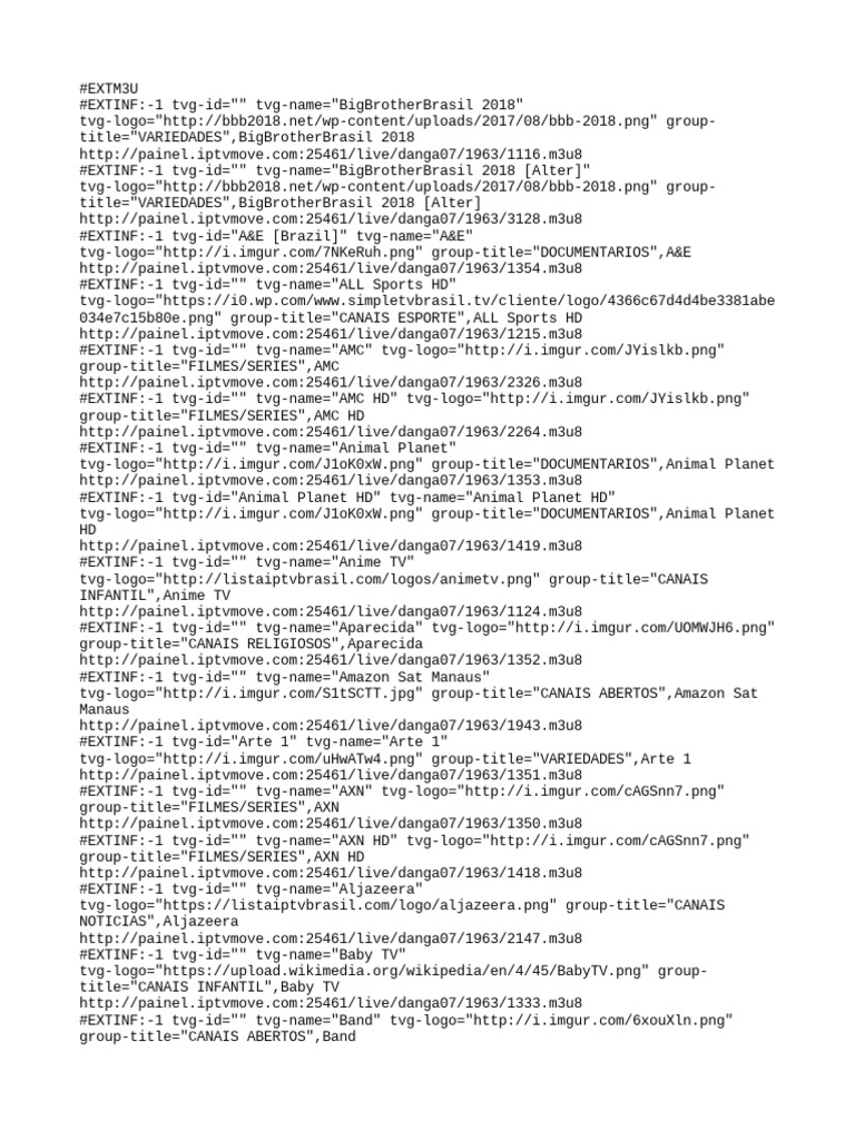 Lista IPTV Completa PDF Empresas de entretenimento Televisão a cabo