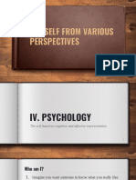 Self in Various Perspectives - Psychology-Eastern Thought