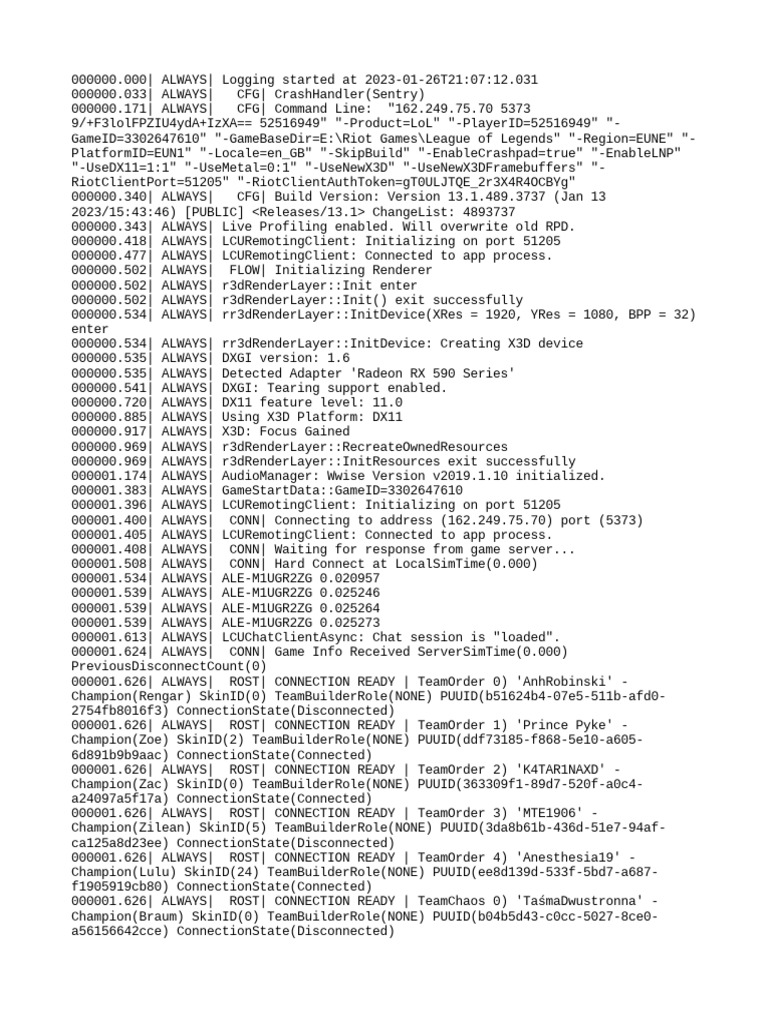 League of Legends Game Log Analysis | PDF | Computer Architecture ...