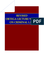 Revised Ortega Lecture Notes on Criminal Law