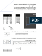 Excel Vcolumen CSTR y PFR