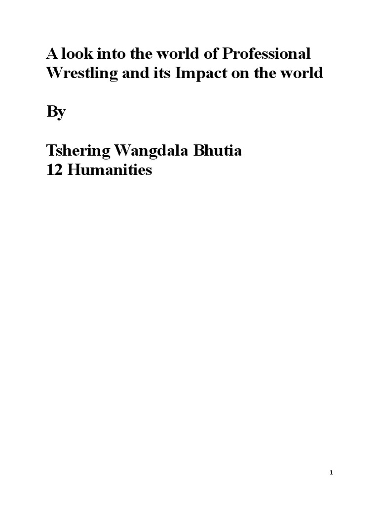 The Evolution of Professional Wrestling | PDF | Professional Wrestling ...