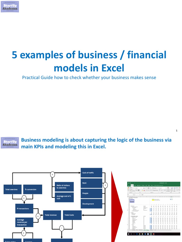 Business Models in Excel: A Guide | PDF | Book Value | Depreciation