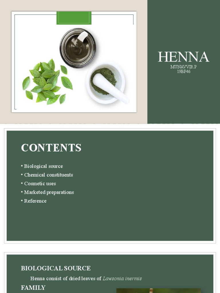 Henna: Source and Chemical Constituents | PDF