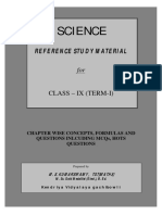 Science Class Ix Term I Reference Study Material