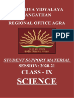 Student Support Material Class-Ix Science Agra Complete