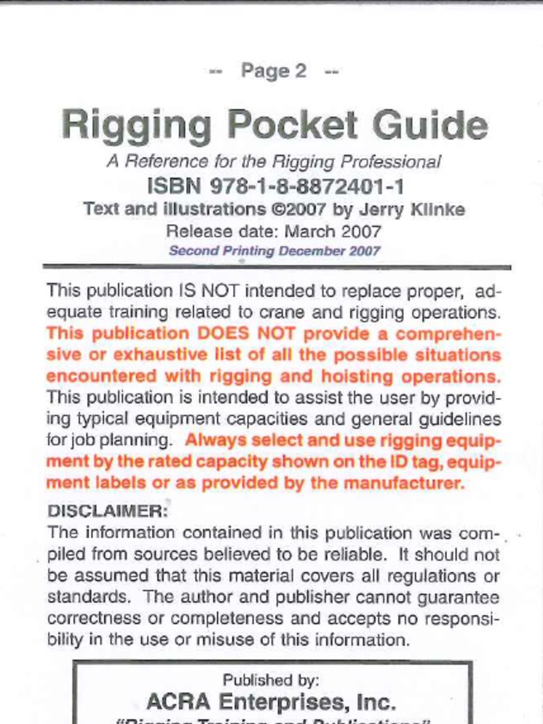 Rigging Pocket Guide PDF