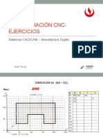 Programación CNC ejercicios G0-G3