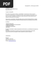 Carta de Presentacion Redes