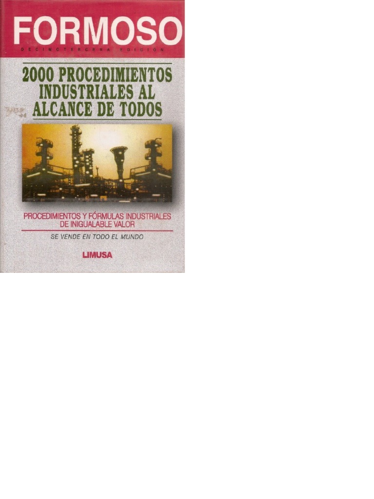 Formoso 2000 Procedimientos Industriales Al Alcance de Todos 13a Ed 2 ...