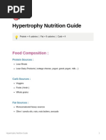 Hypertrophy Nutrition Guide