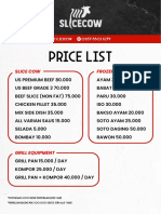 Pricelist Slice Cow