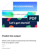 TYPE-1 - Predict The Output