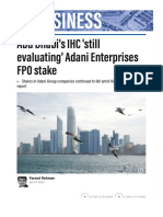 Abu Dhabi's IHC 'Still Evaluating' Adani Enterprises FPO Stake