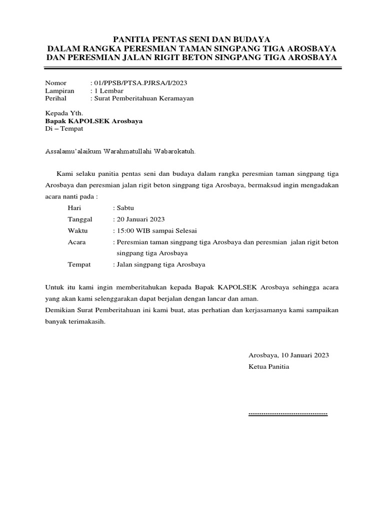 Surat Pemberitahuan Keramaian 081216 PDF