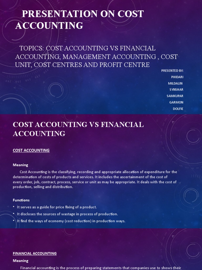 Cost Accounting Group 1 1 PDF Accounting Management Accounting